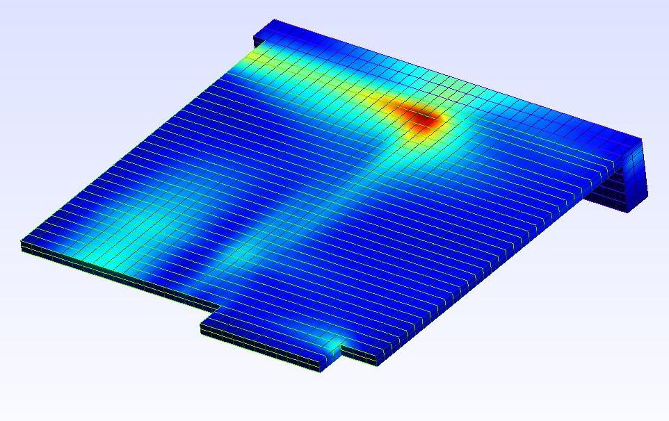 Sint-Gillis, BE - rekenmodel nieuwe funderingsplaat.